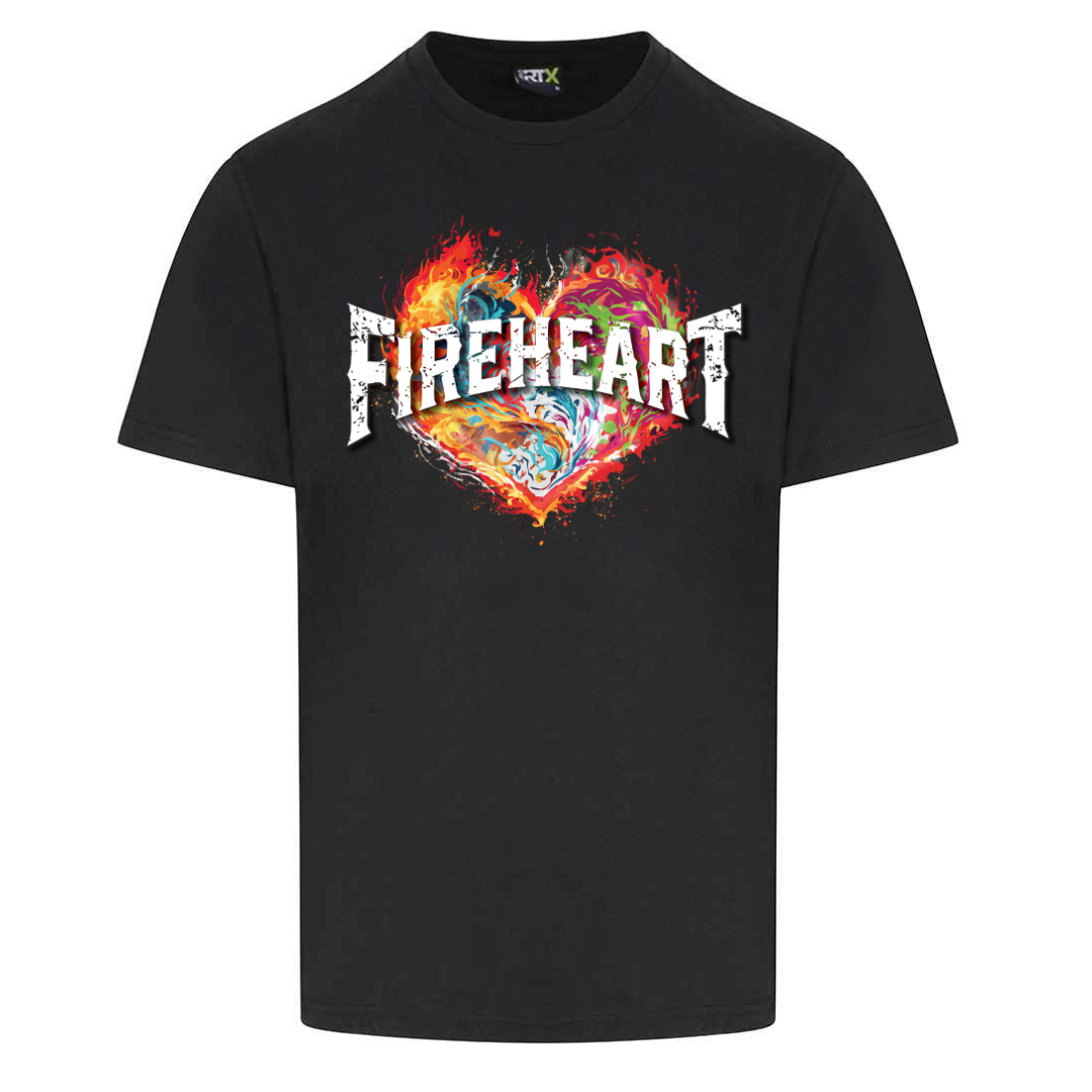 Fireheart 5 Hearts Front Print Tee