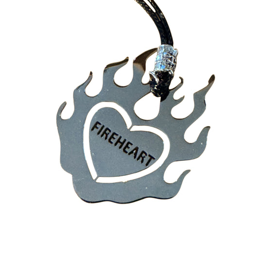 Stainless Steel Fireheart Pendant Necklace