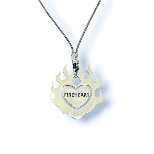 Stainless Steel Fireheart Pendant Necklace