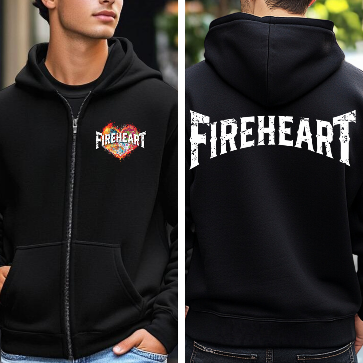 Fireheart 5 Hearts Hoodie